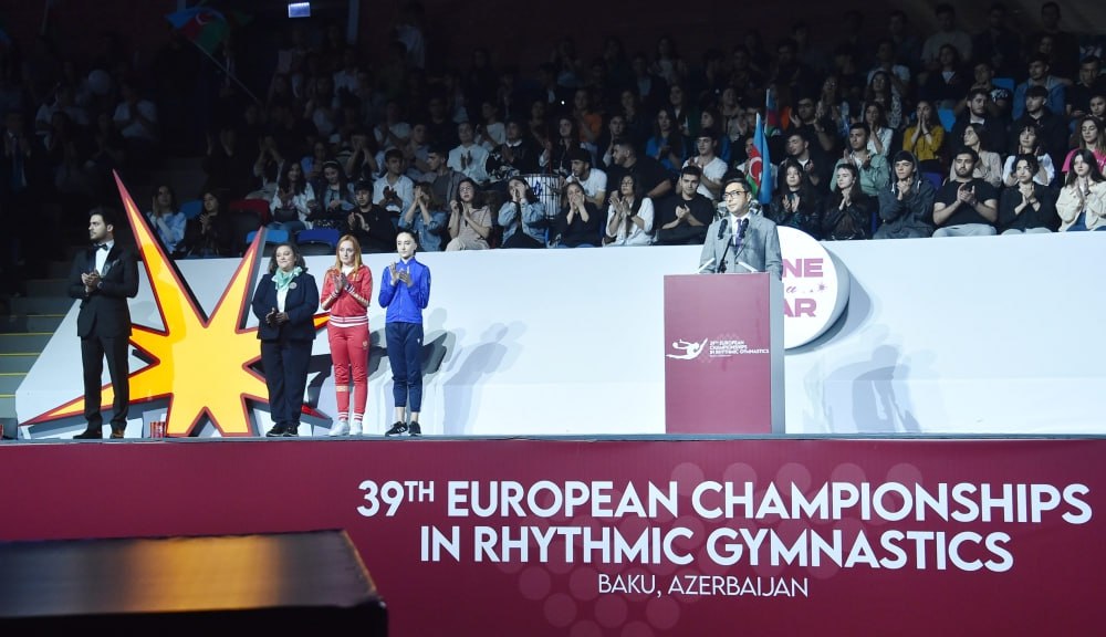 Bakıda bədii gimnastika üzrə Avropa çempionatının təntənəli açılış mərasimi olub - FOTO 
