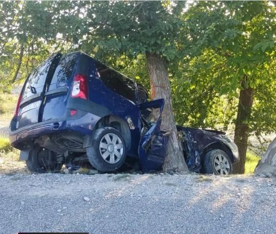Şəkidə minik avtomobili ağaca çırpıldı - 1 ölü, 2 yaralı var