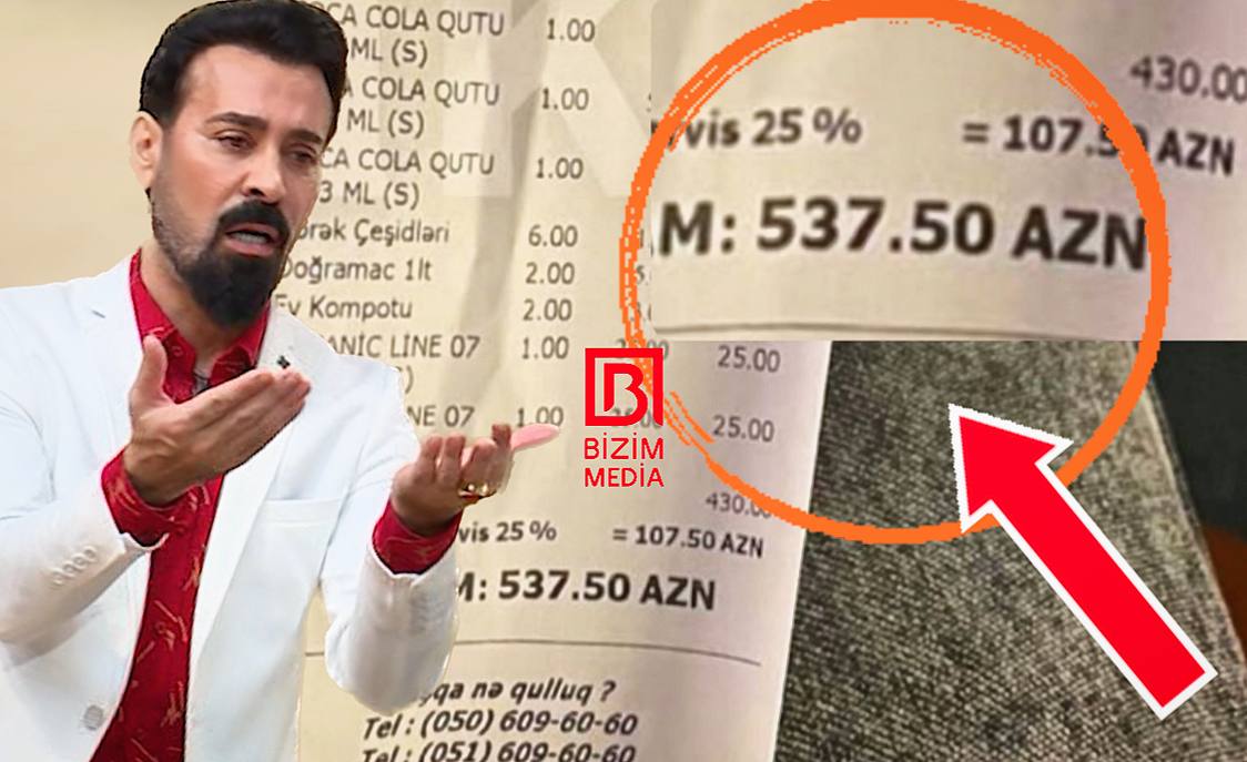 Niyamın restoranından şikayət etdilər: “107,5 manat xidməthaqqı olar?” - FOTO