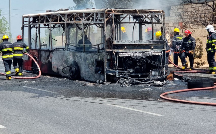 Bakıda avtobusun yanmasının səbəbi AÇIQLANDI 