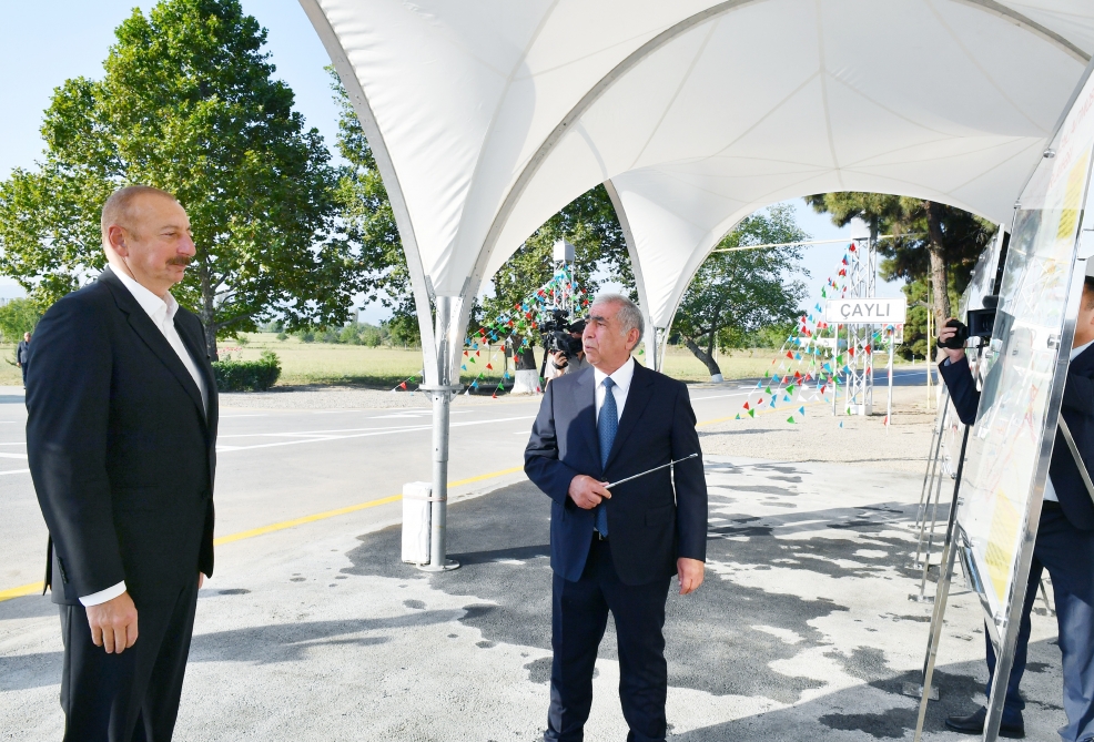 Prezident Qarapapaq-Çaylı avtomobil yolunun açılışında iştirak ETDİ - FOTO