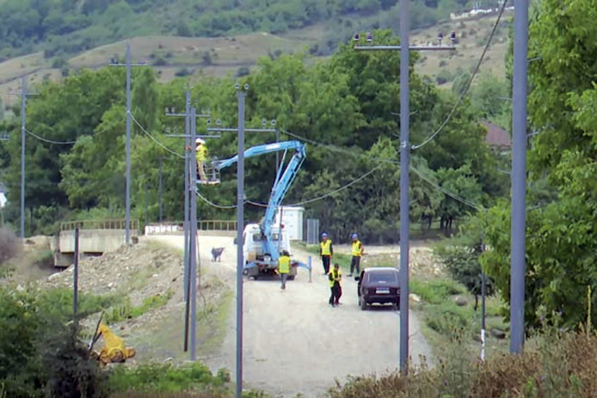 Ağdamın elektrik infrastrukturu YENİDƏN QURULUR - VİDEO 