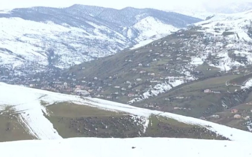 FAKTİKİ HAVA: Böyük Qafqazın yüksək dağlıq ərazilərində qar yağıb