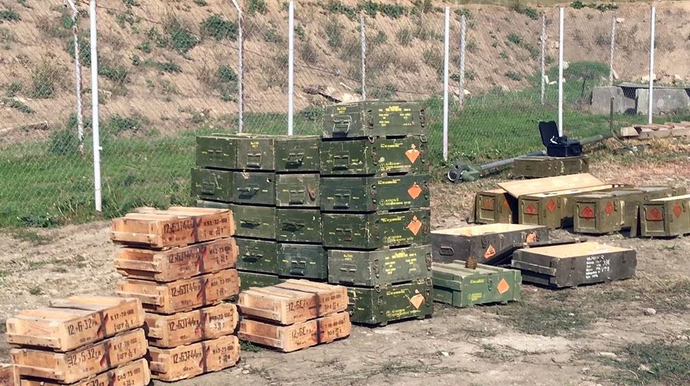 Qarabağ separatçılarından silah-sursat müsadirə edildi - FOTO\\VİDEO