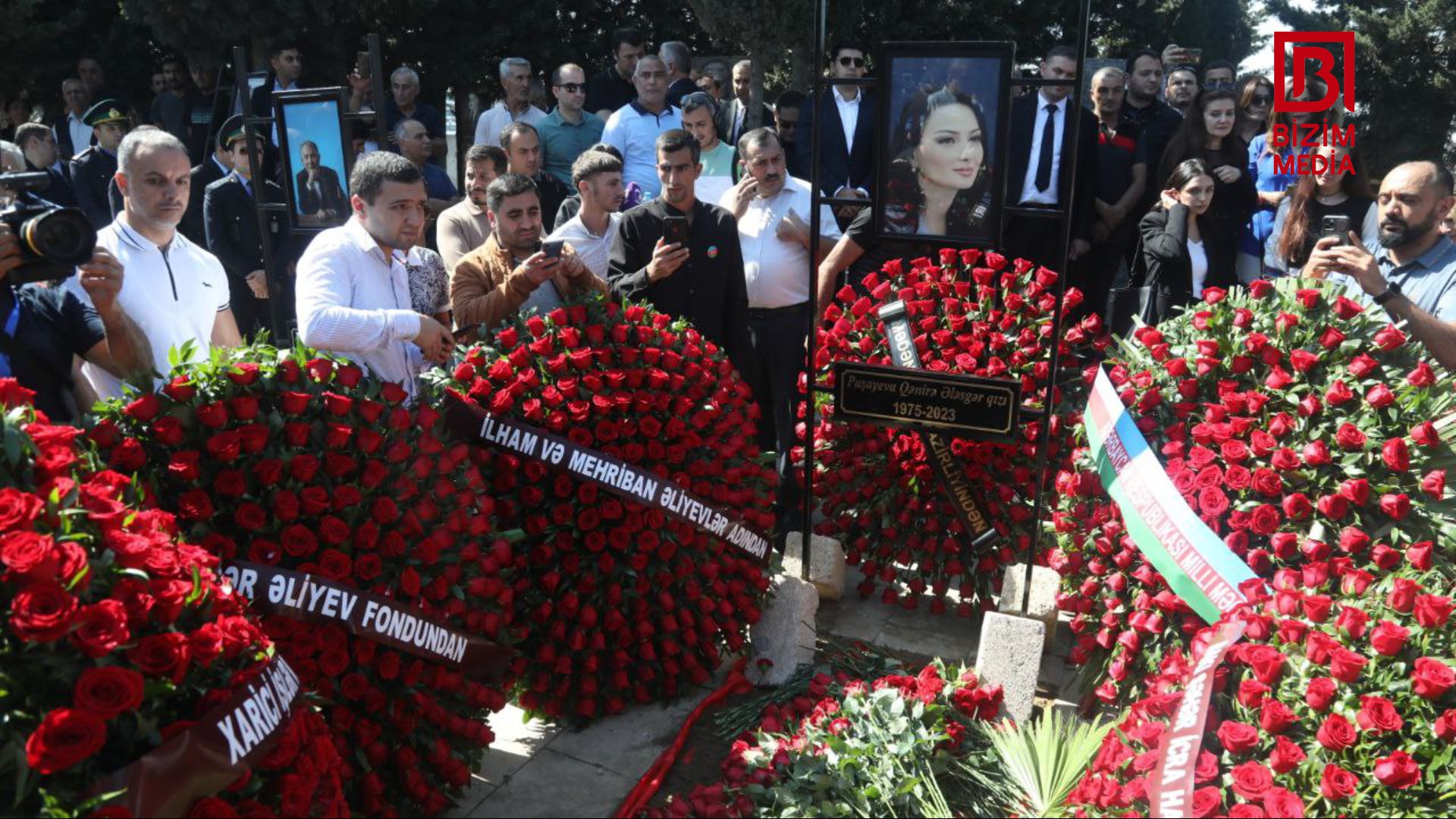 Prezident və Birinci xanım Qənirə Paşayevanın dəfninə əklil göndərib - FOTO