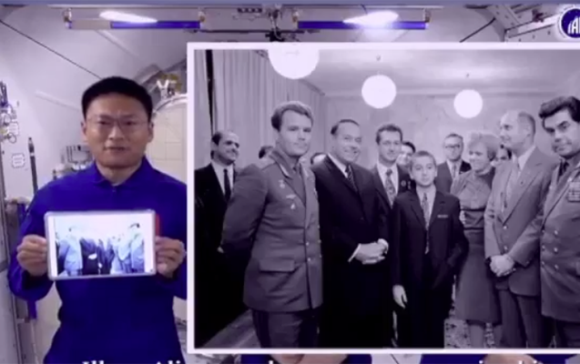 İlham Əliyev və Ümummilli liderin tarixi fotosu kosmosda nümayiş edildi - VİDEO 