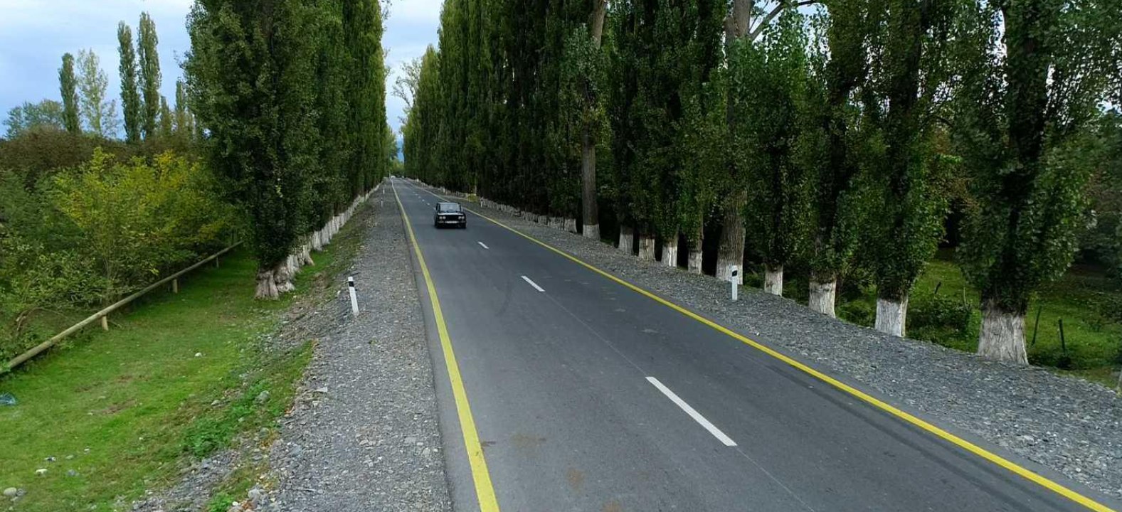 Zaqatalada bu yol yenidən quruldu - FOTO/VİDEO