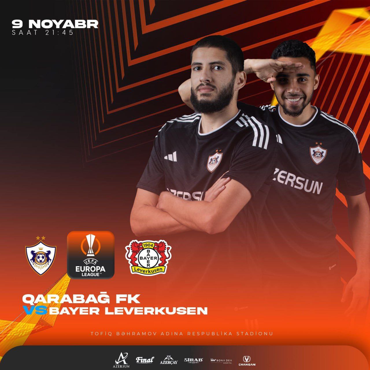 “Qarabağ”-“Bayer” oyununa 24 min bilet satılıb