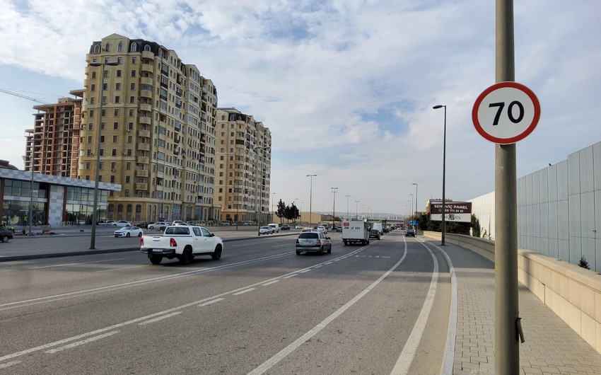 Bakıda daha bir prospektdə sürət həddi endirildi – FOTO  