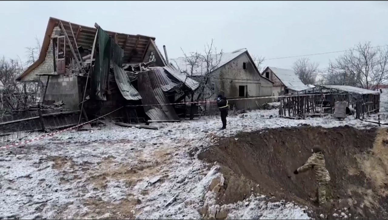 Rusiya Ukraynaya ballistik raket və dronlarla hücum etdi - VİDEO
