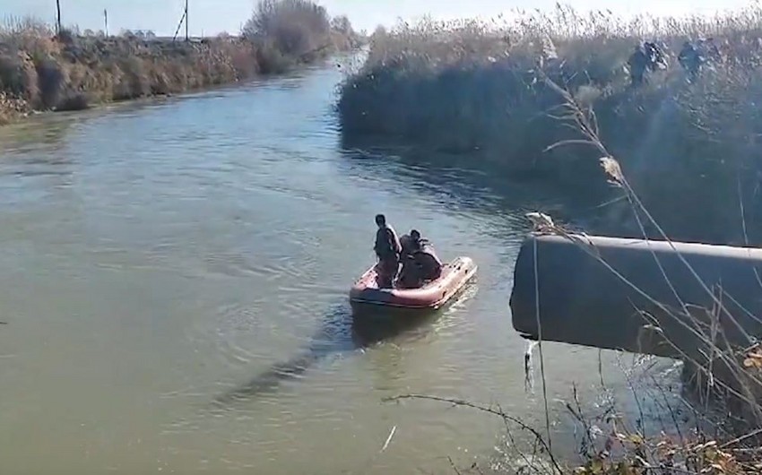 Su kanalında batan uşağın axtarışları davam edir – VİDEO  