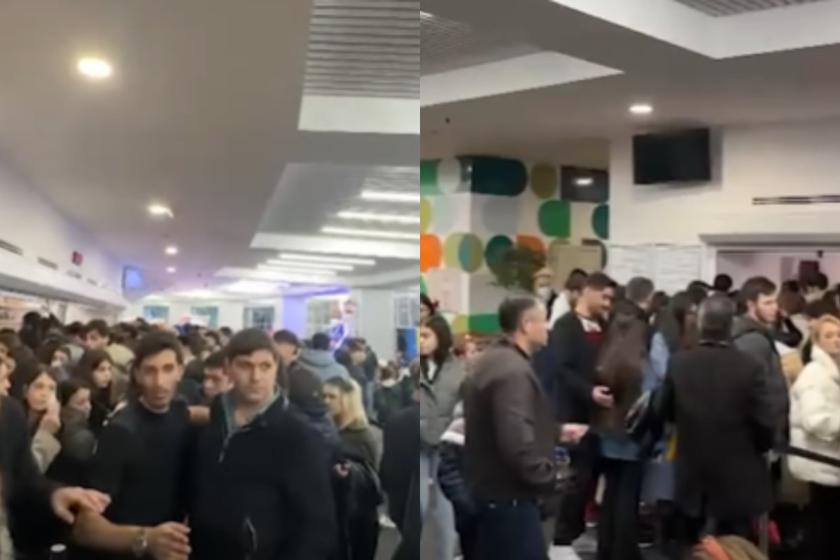 Bakıda buz meydançasında İZDİHAM - VİDEO
