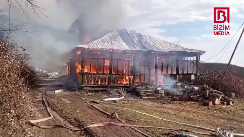 Oğuzda evləri yanan dörd məcburi köçkün ailəsi mənzillə təmin OLUNACAQ - FOTO  