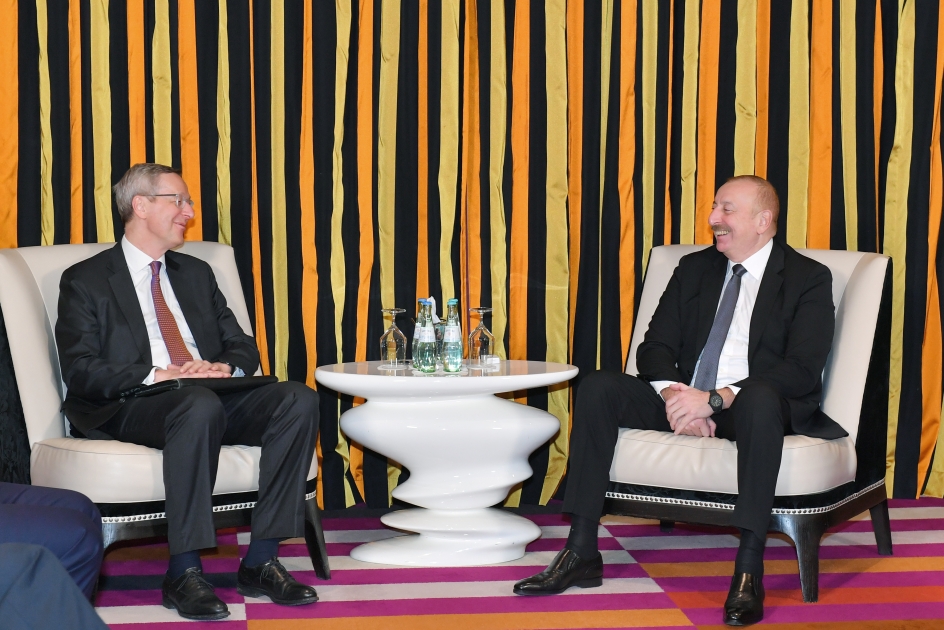 İlham Əliyev ilə Almaniyanın Şərqi Biznes Assosiasiyasının icraçı direktorunun görüşü olub - FOTO