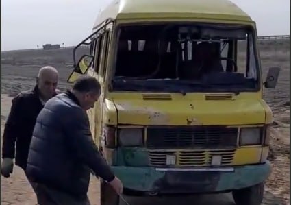 Salyanda mikroavtobus aşıb, 6 nəfər xəsarət alıb - VİDEO