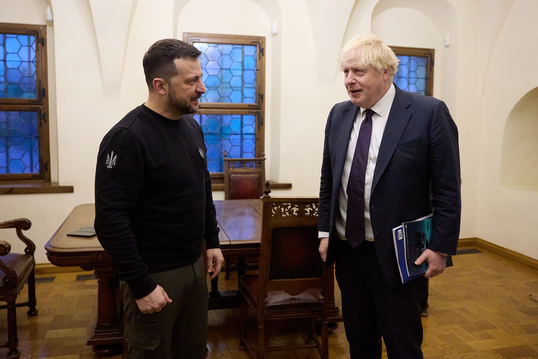 Zelenski Boris Consonla görüşdü - FOTO/VİDEO