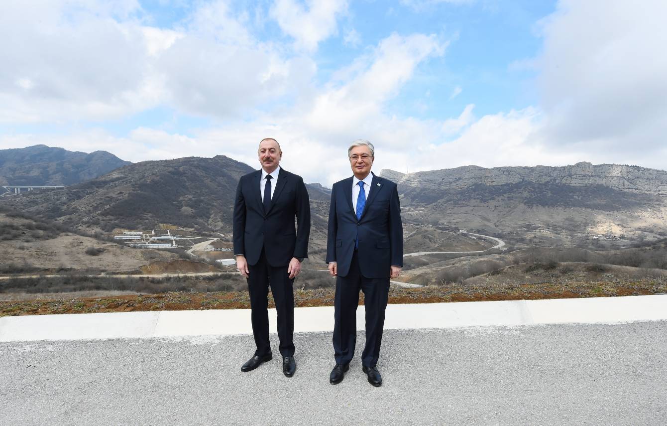 Azərbaycan və Qazaxıstan Prezidentləri ŞUŞADA - FOTO