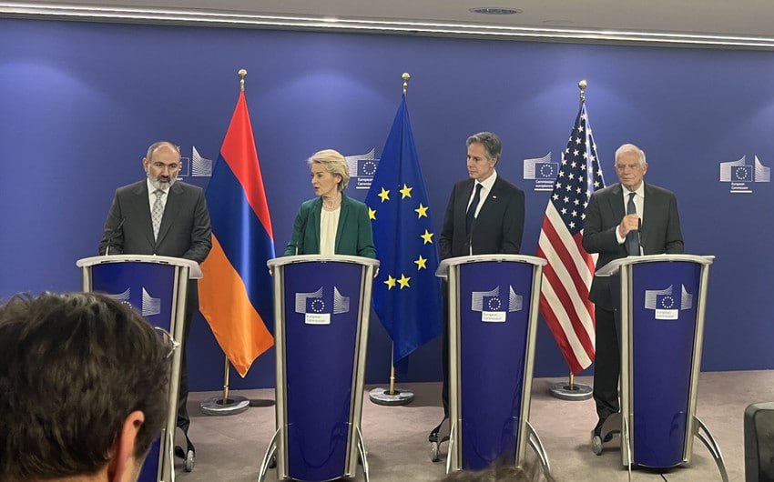 Brüsseldə ABŞ-Aİ-Ermənistan görüşü BAŞLADI - VİDEO