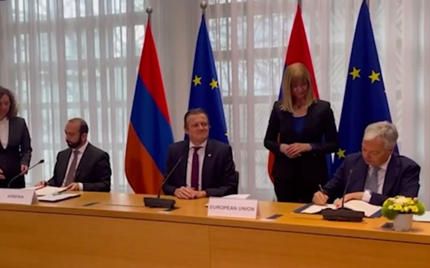 Brüsseldə Aİ və Ermənistan arasında əməkdaşlıq sazişi imzalandı – VİDEO  