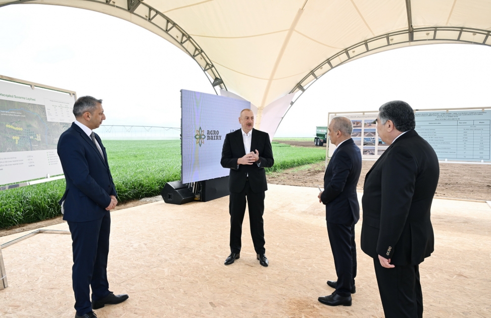 Prezident Hacıqabulda suvarma qurğuları kompleksi ilə tanış oldu – FOTO/VİDEO  