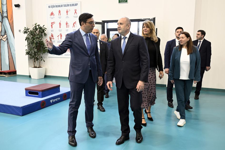 Bolqarıstan Prezidenti və xanımı Milli Gimnastika Arenasında - FOTO