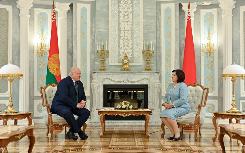 Sahibə Qafarova Lukaşenko ilə iki ölkə arasında ticarət-iqtisadi əməkdaşlığın inkişafından DANIŞIB - FOTO
