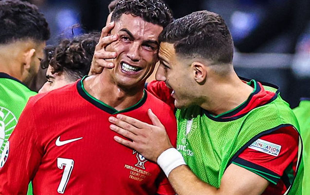 Ronaldo penaltini vura bilmədi, ağladı - FOTO/VİDEO