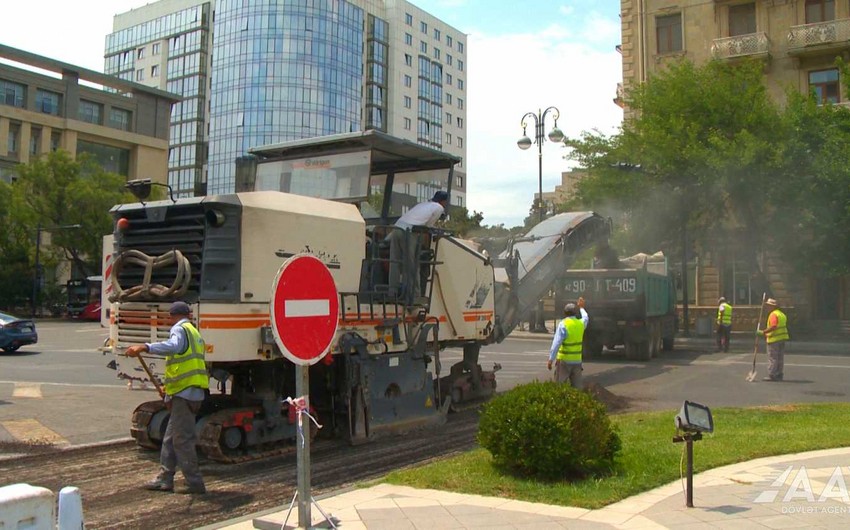 Bakının daha bir küçəsi təmir olunur - FOTO/VİDEO