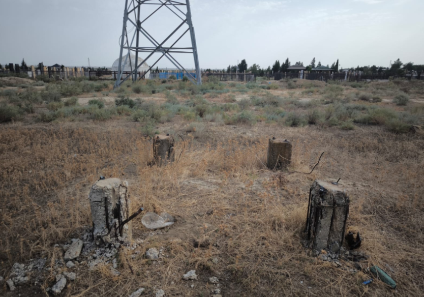 Hacıqabulda elektrik dirəklərini oğurlayan şəxs TUTULDU - FOTO