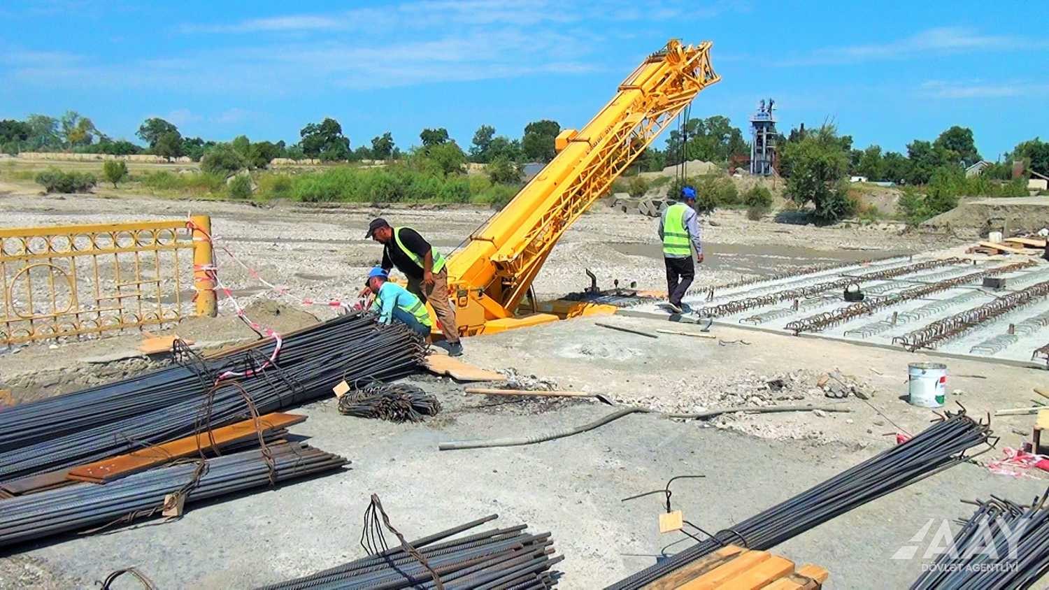 Qusarçay üzərindəki uçan körpünün SON VƏZİYYƏTİ - FOTO/VİDEO