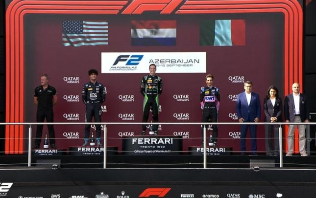 Formula 2: Sprint yarışının qalibi mükafatlandırılıb