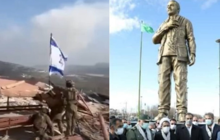 İsrail ordusu Qasım Süleymaninin heykəlini aşıraraq yerdə sürüyüb - ANBAAN VİDEO