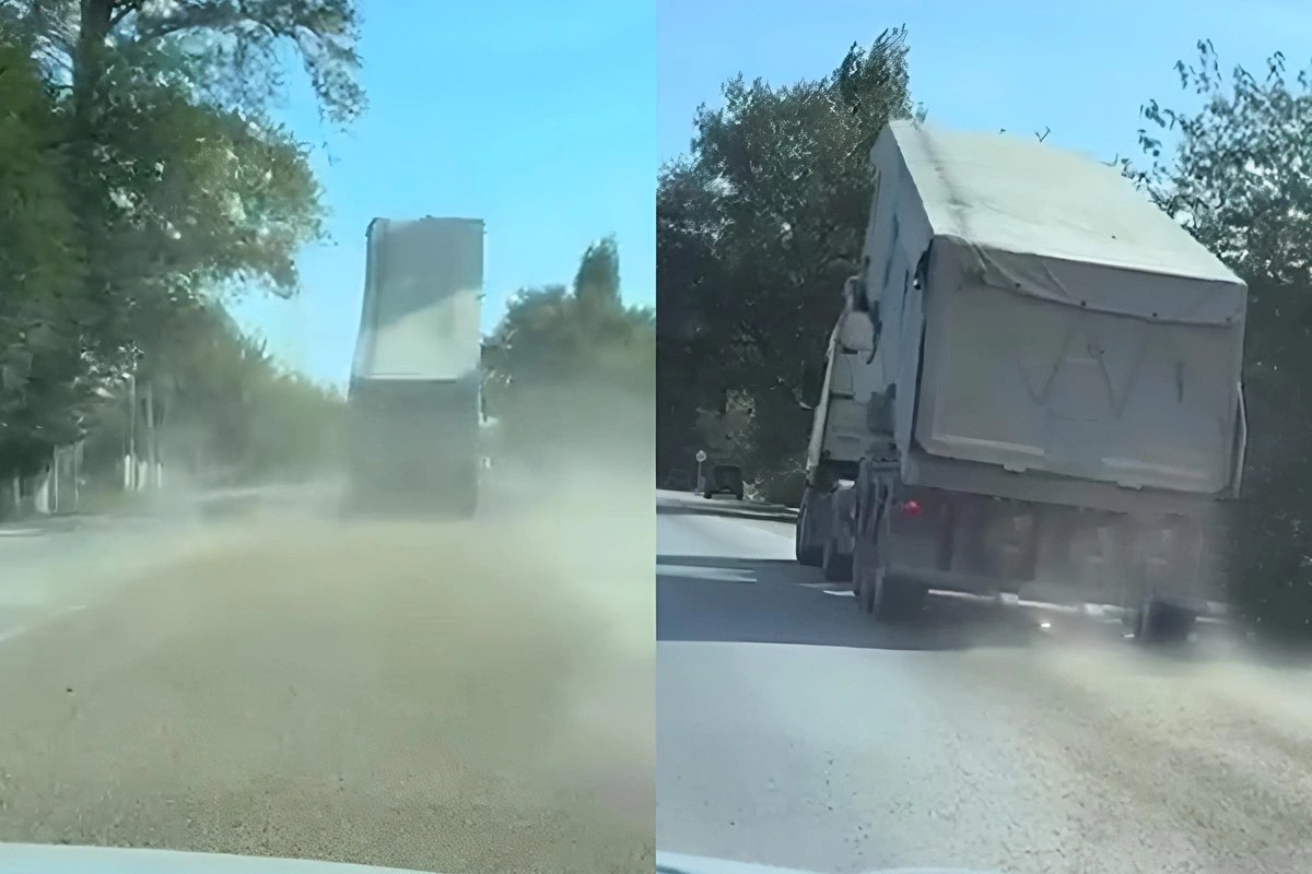 Azərbaycanda yük maşını ilə təhlükə saçan sürücü məsuliyyətə cəlb olundu - FOTO