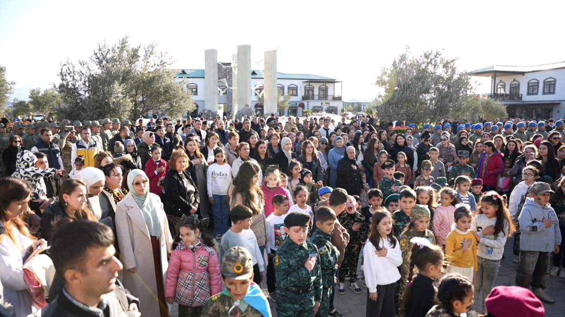 Ağalıda 8 noyabr Zəfər Günü qeyd olunub - FOTO