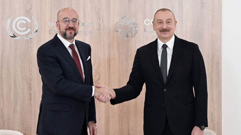 Şarl Mişel İlham Əliyevlə görüşündən YAZDI – FOTO