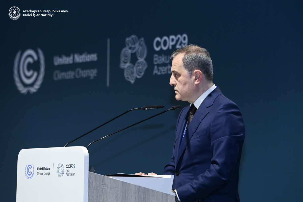 Ceyhun Bayramov COP29 çərçivəsində yüksək səviyyəli tədbirdə çıxış edib