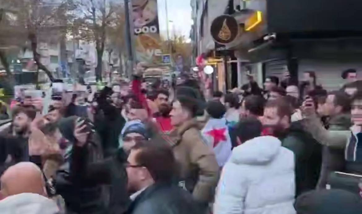 İstanbulda yaşayan suriyalılar Əsəd rejiminin süqutunu bayram edirlər - VİDEO