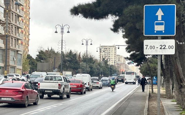 Bu küçələrdəki avtobus zolaqlarına saat tətbiq edildi – FOTO