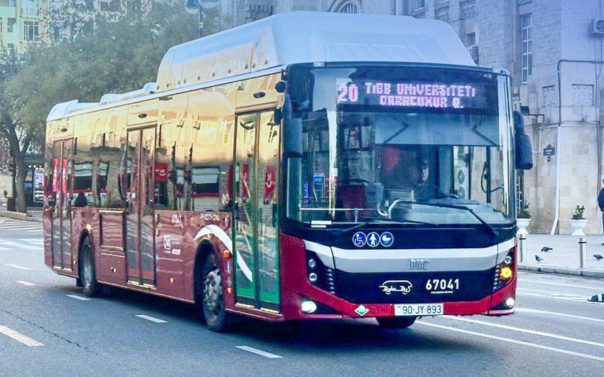 Bakıda yeni marşrut avtobusları sərnişinlərin istifadəsinə verildi - FOTO