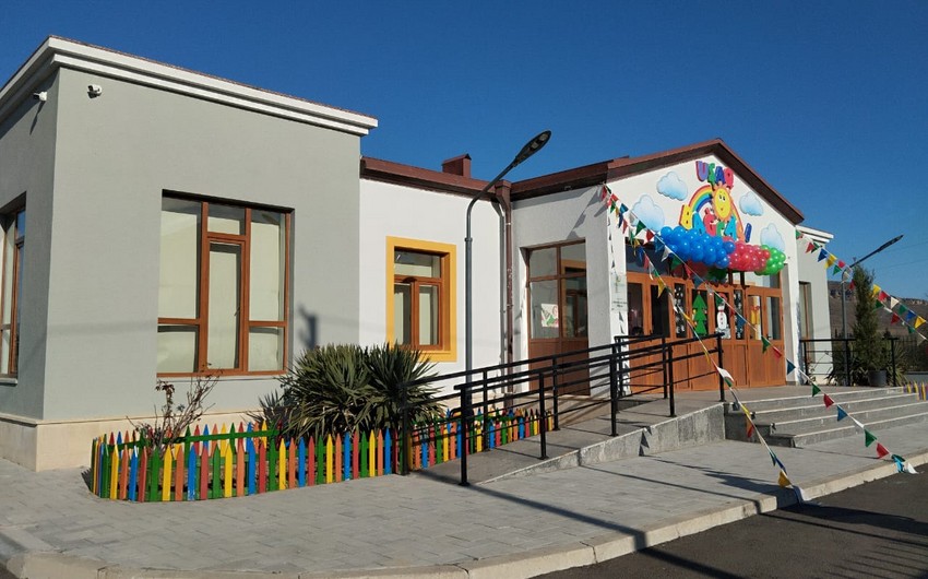 Xocalı şəhərində 32 ildən sonra ilk uşaq bağçasının açılışı oldu – FOTO