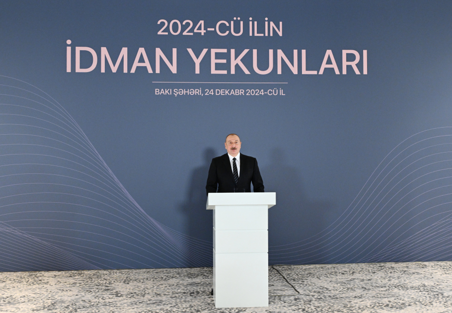 İlham Əliyev 2024-cü ilin idman yekunlarına həsr olunan mərasimdə - FOTO