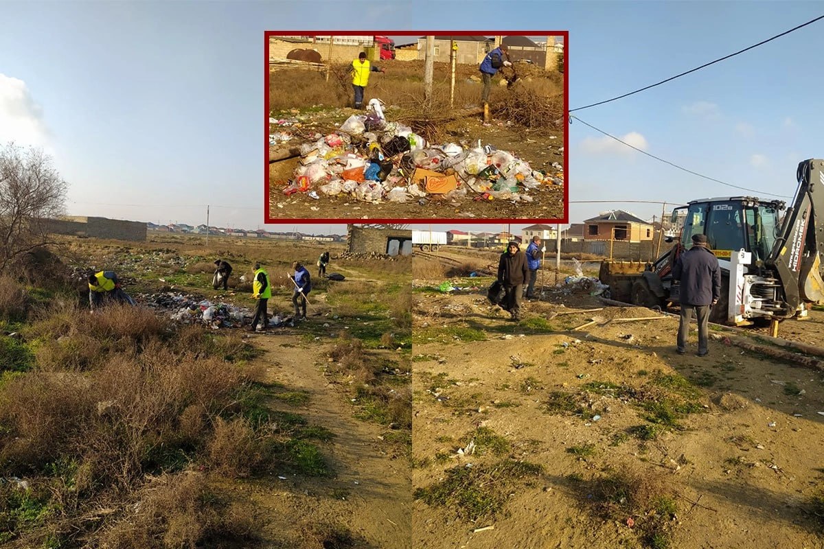 Maştağadakı antisanitar vəziyyət ARADAN QALDIRILDI - FOTO