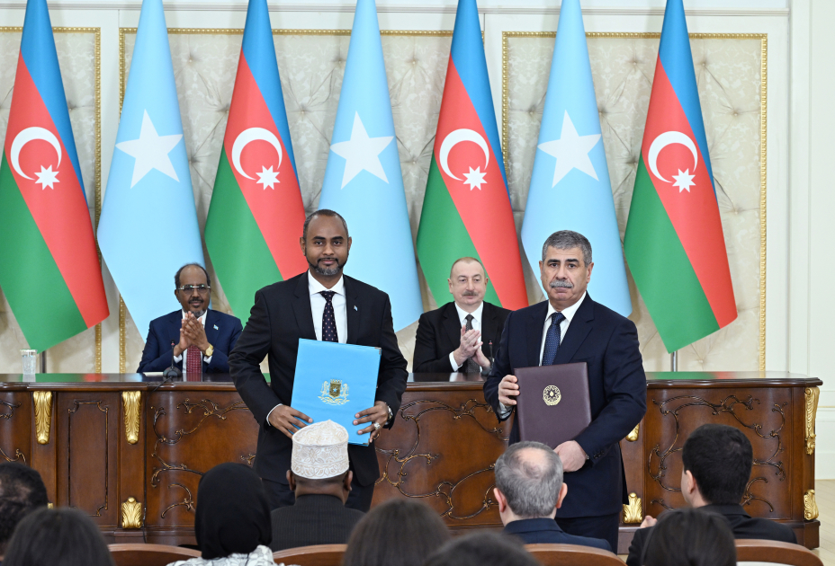 Azərbaycanla Somali arasında imzalanmış sənədlərin mübadiləsi mərasimi keçirildi - FOTO