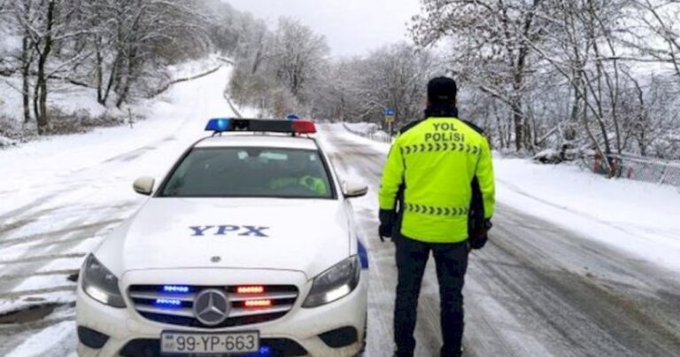 Yol polisi qarlı hava ilə bağlı MÜRACİƏT ETDİ