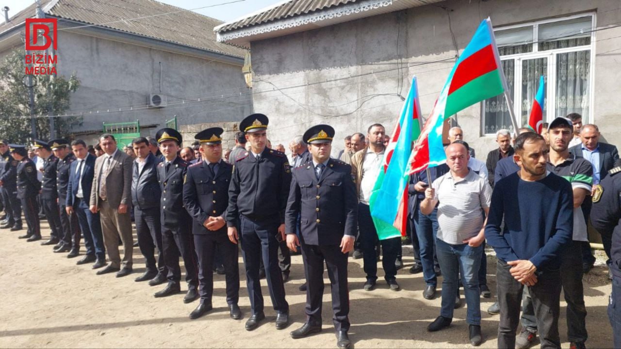 Cəbrayılda həyatını itirən hərbçi ilə VİDA mərasimi keçirilir - FOTO