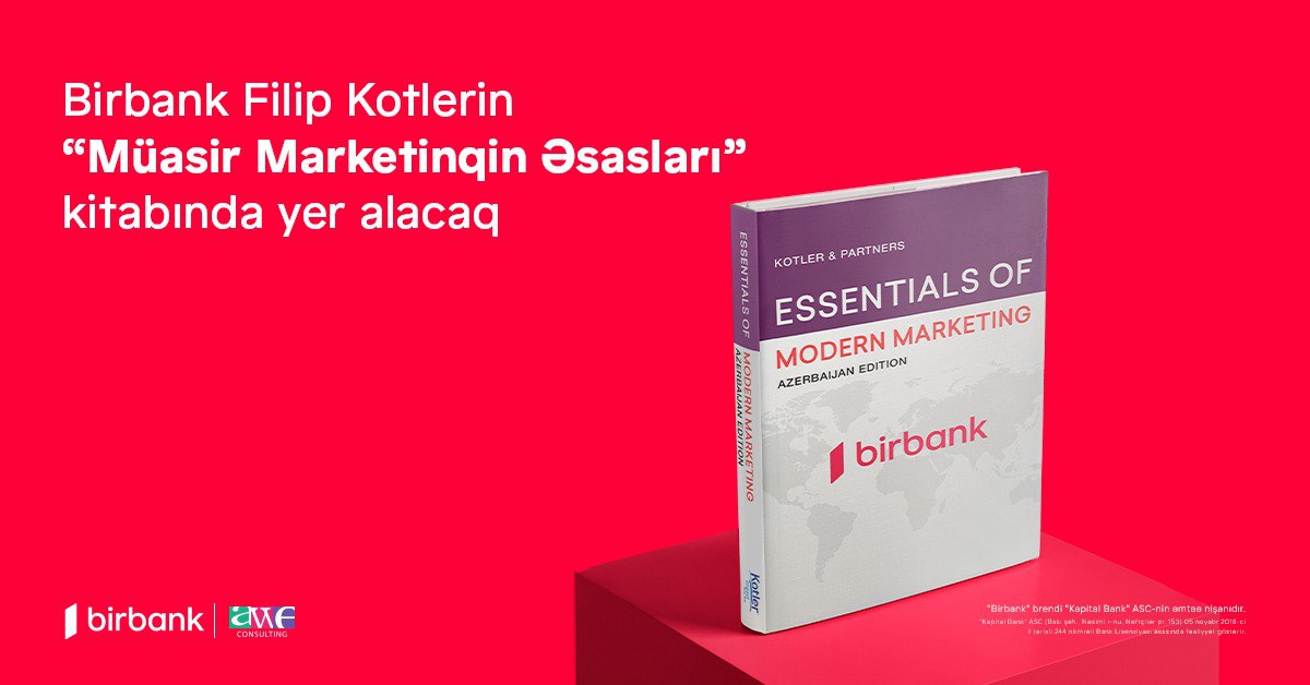 Birbank Filip Kotlerin “Müasir Marketinqin Əsasları” kitabında yer alacaq – FOTO