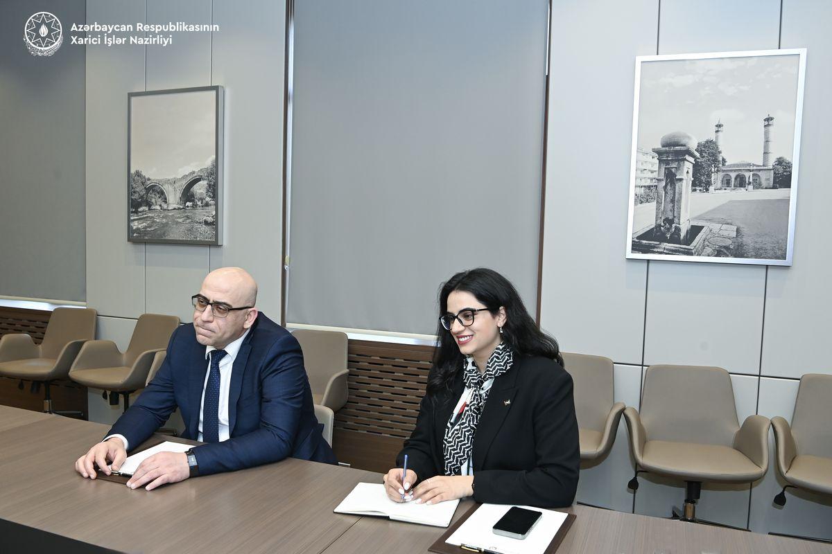 Ceyhun Bayramov Fələstin səfiri ilə Qəzzada mövcud vəziyyəti müzakirə etdi - FOTO