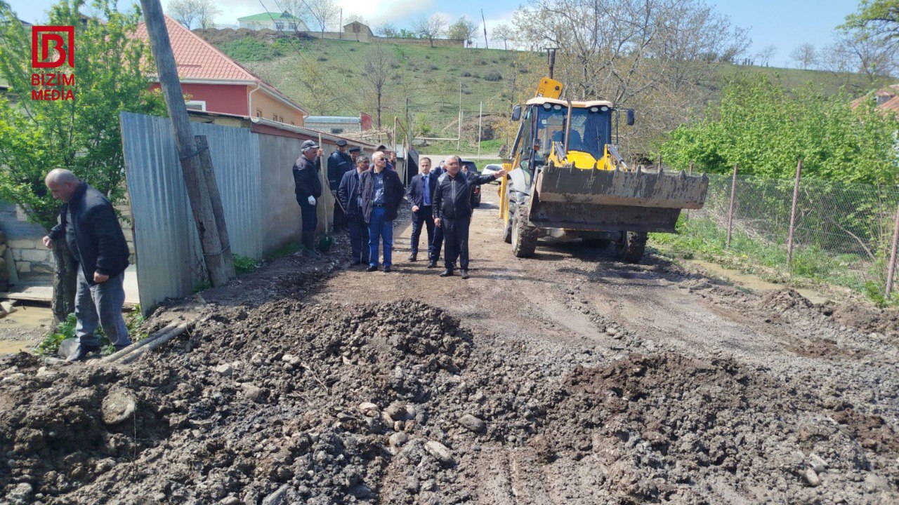 Qusarda güclü yağışın fəsadları aradan qaldırılır - FOTO