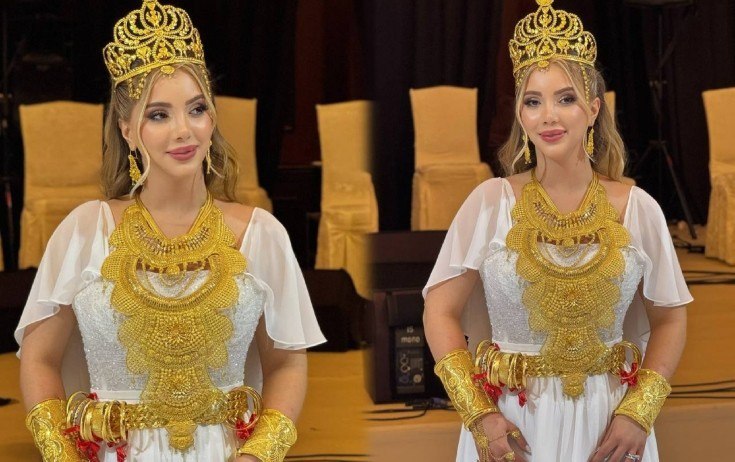 Toyunda blogerin üstünə 5 kiloqram qızıl taxdılar – FOTO/VİDEO
