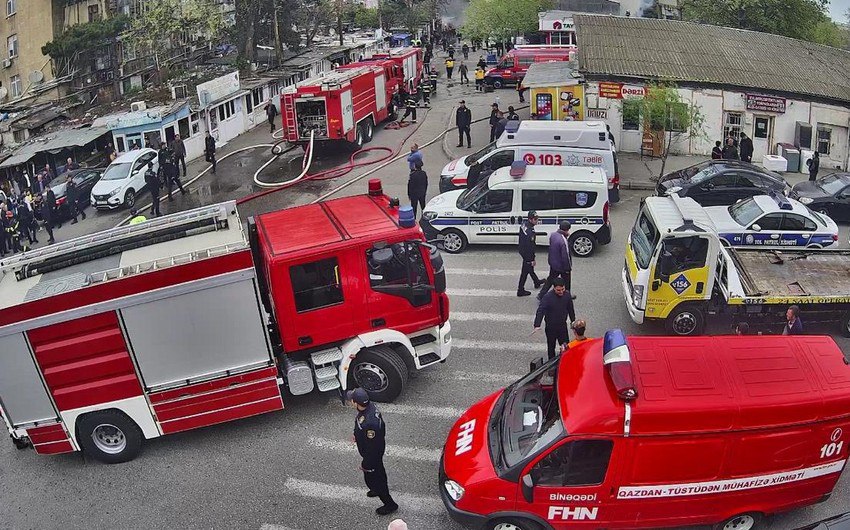 Yanğına görə Bakıda bu yollar BAĞLANDI Yanğına görə Bakıda bu yollar BAĞLANDI